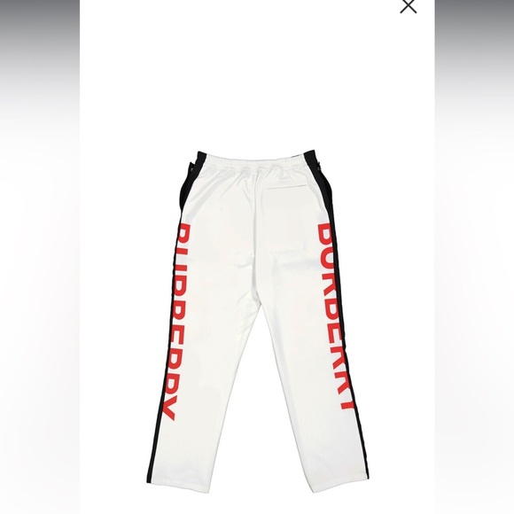 💰⬇️ BURBERRY 
Men's Black/White/Red Logo - Mohair/Wool Pants | EU 54 - Picture 3 of 15